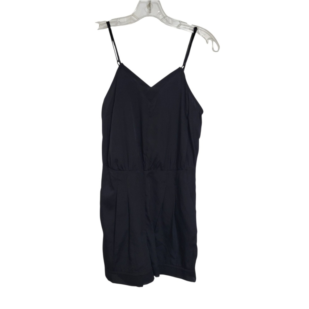 Bongo Monica Black Onyx Romper Size Juniors‎ Small V-Neck Double Strap